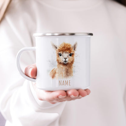 Emaille Tasse Tiere personalisiert