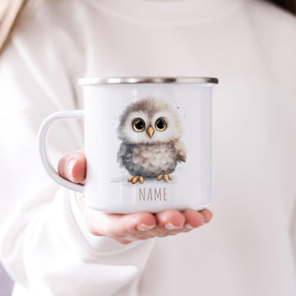 Emaille Tasse Tiere personalisiert