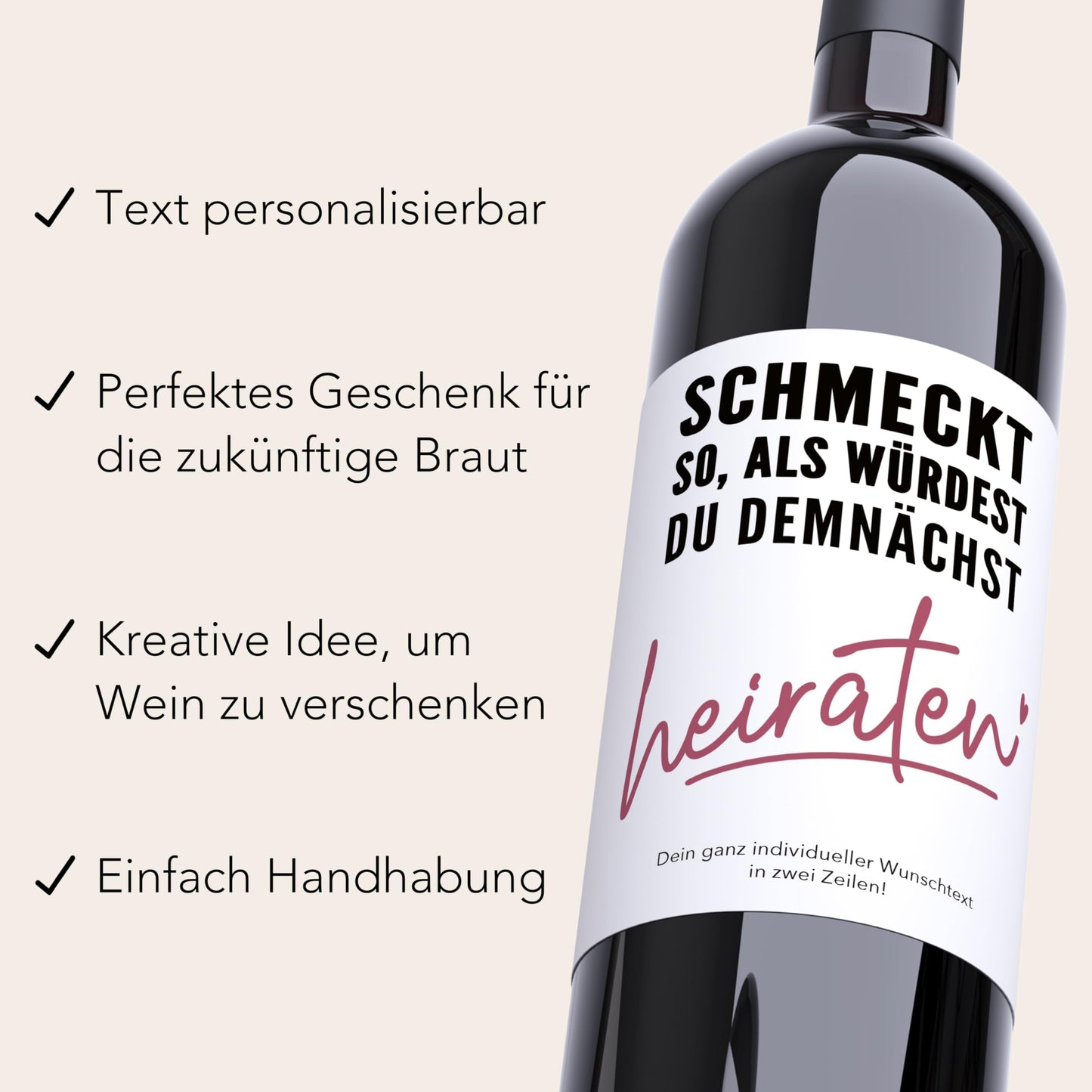 Verlobungsgeschenk Weinetiketten personalisiert Geschenk zur Verlobung Hochzeitsplanung