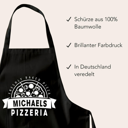 Pizza Schürze personalisiert Kochschürze für Pizzabäcker Pizzeria Geschenk