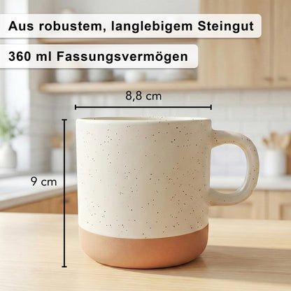 Steingut Tasse personalisiert mit Text Gravur Kaffeebecher selbst gestalten Geschenk Teetasse Kaffeetasse