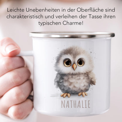 Emaille Tasse Tiere personalisiert