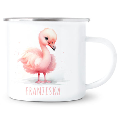 Emaille Tasse Tiere personalisiert