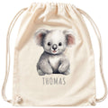 Koala Turnbeutel Kinder personalisierter Sportbeutel für den Kindergarten Stoffbeutel mit Kordelzug