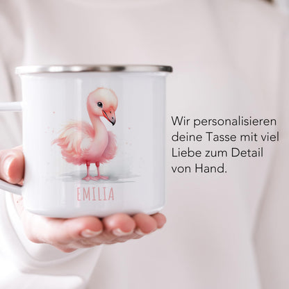 Emaille Tasse Tiere personalisiert