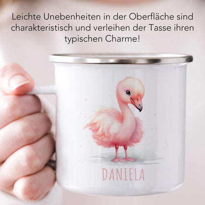 Emaille Tasse Tiere personalisiert