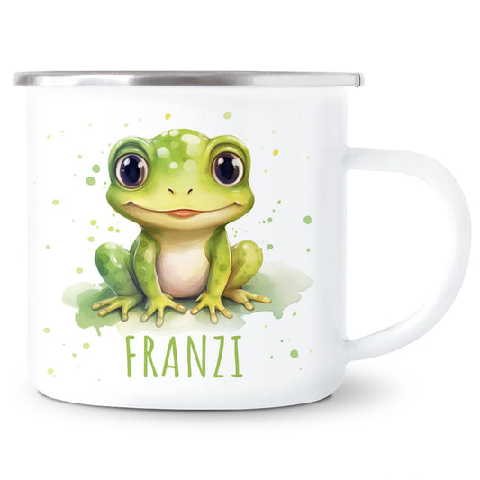 Emaille Tasse Tiere personalisiert