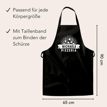 Pizza Schürze personalisiert Kochschürze für Pizzabäcker Pizzeria Geschenk