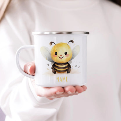 Emaille Tasse Tiere personalisiert