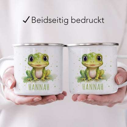Emaille Tasse Tiere personalisiert