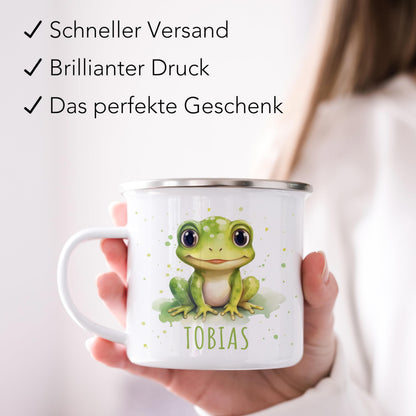 Emaille Tasse Tiere personalisiert