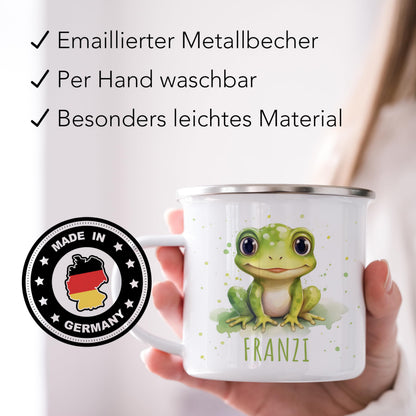 Emaille Tasse Tiere personalisiert