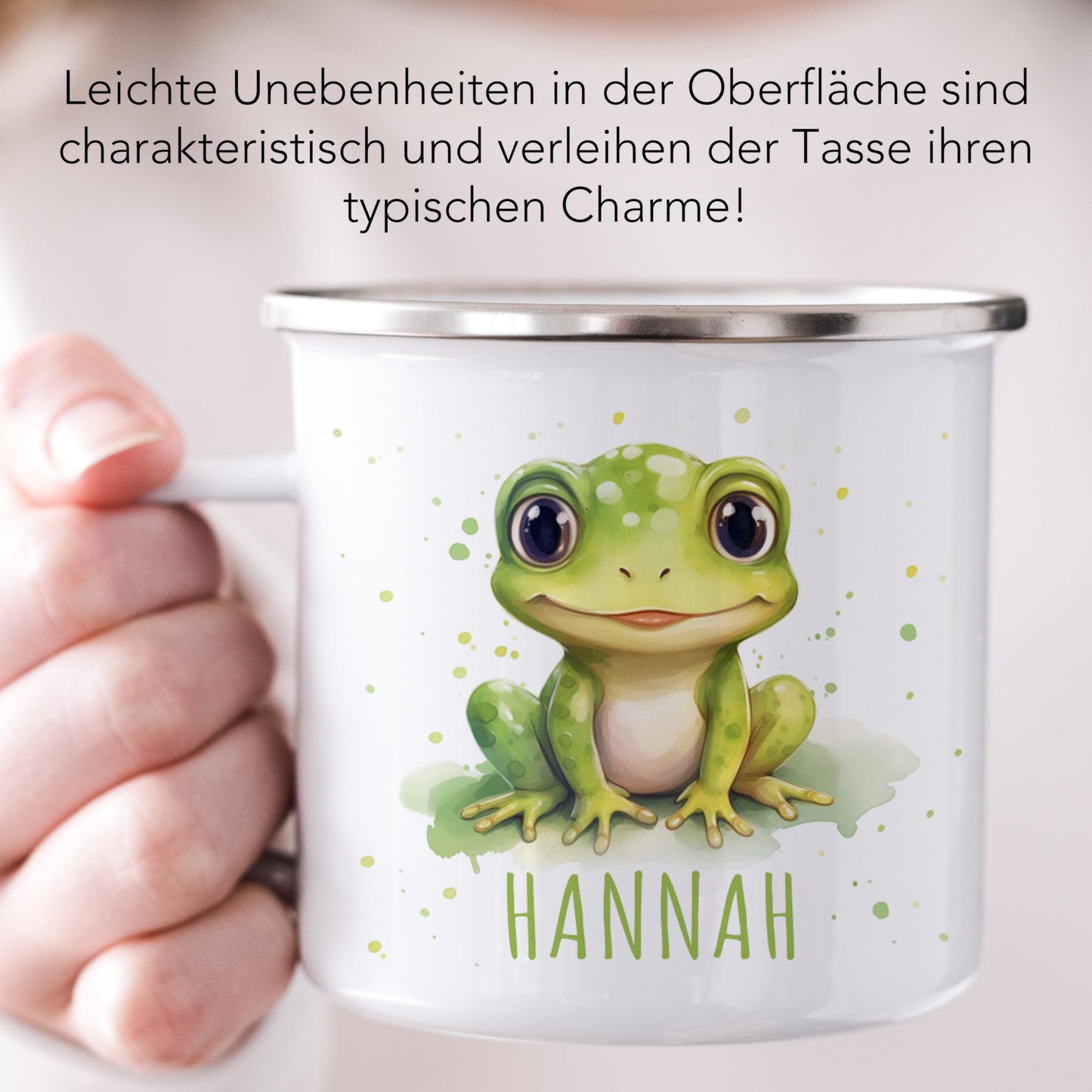Emaille Tasse Tiere personalisiert