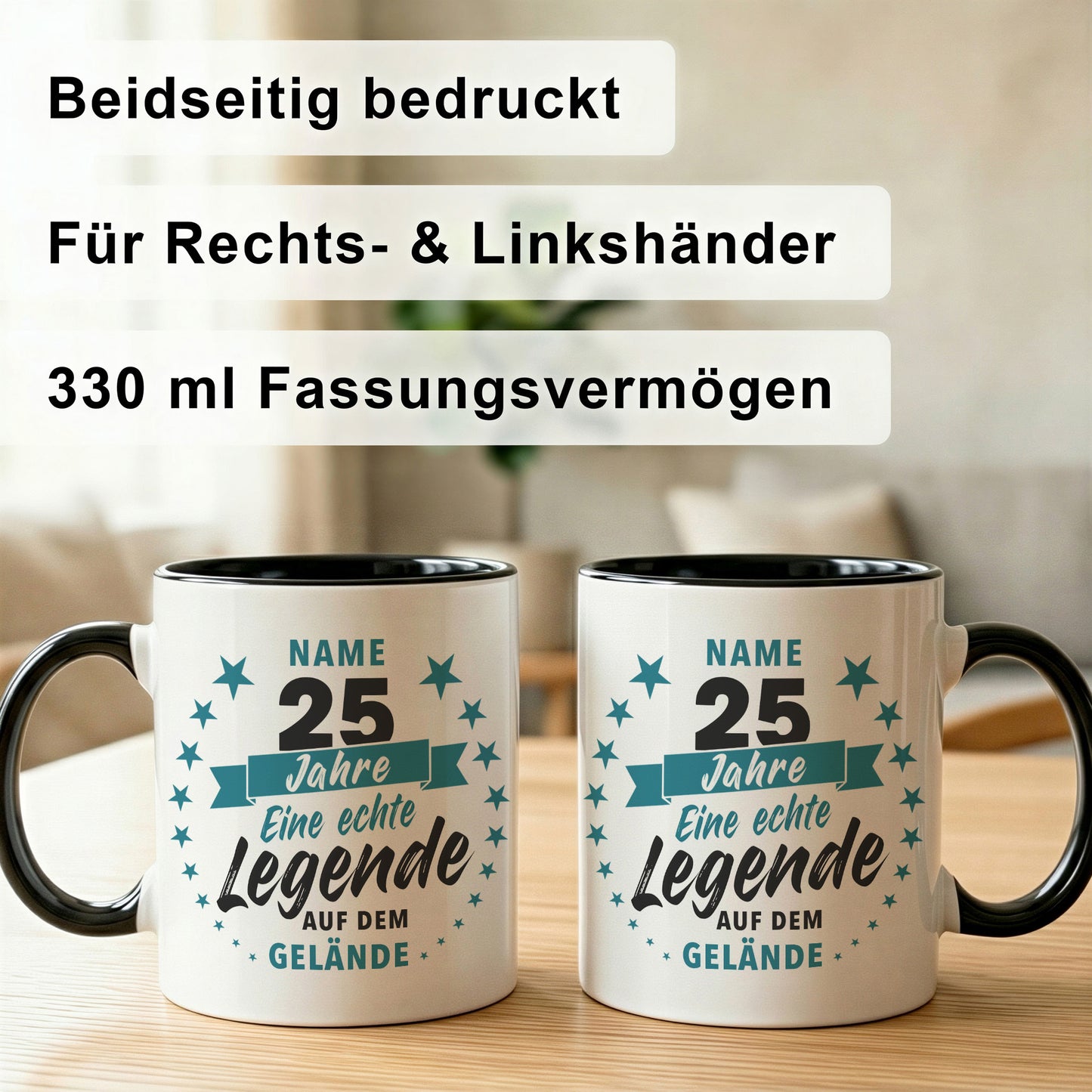 25 Jahre Jubiläum Firma Tasse mit Namen zum Dienstjubiläum Geschenk für 25 jähriges Firmenjubiläum
