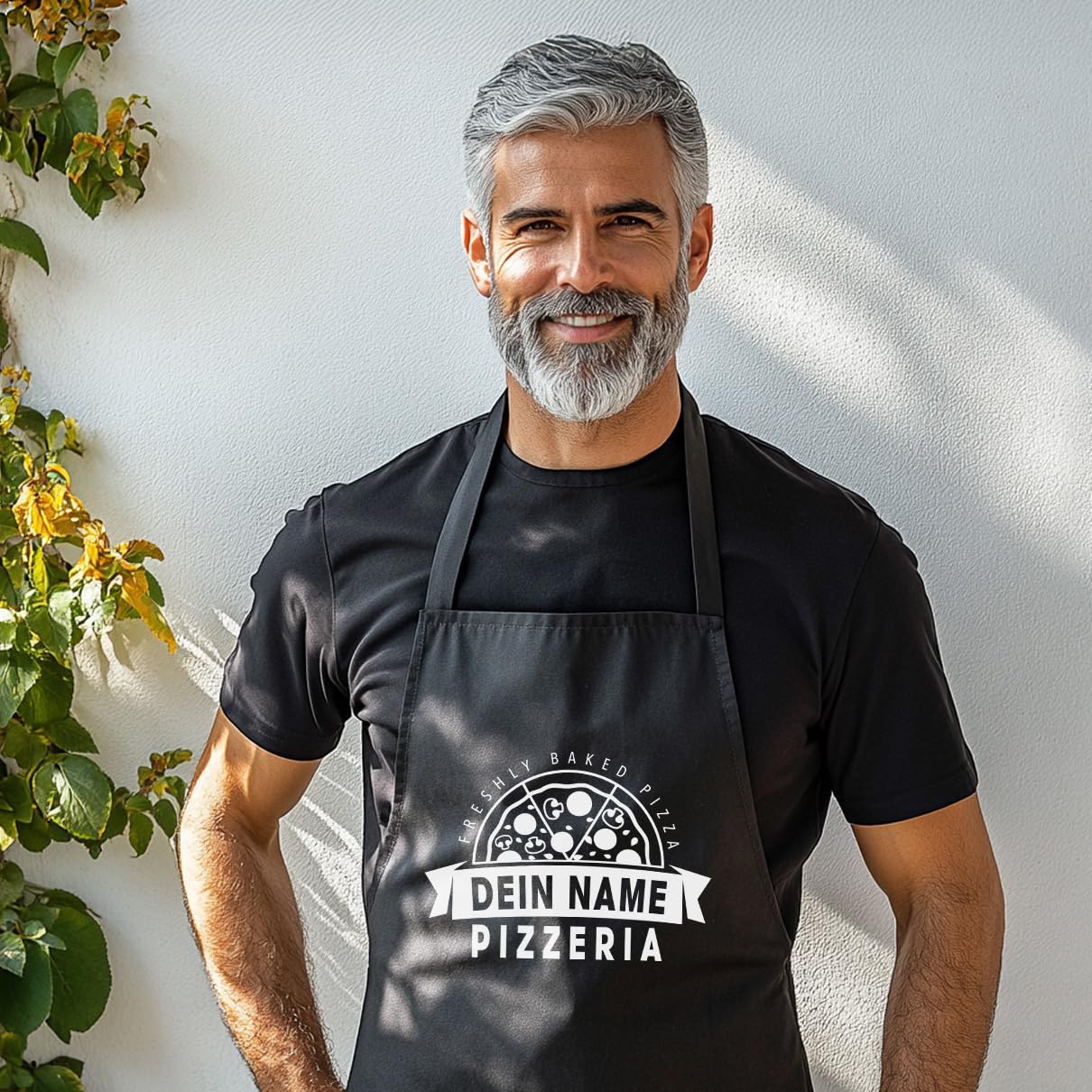 Pizza Schürze personalisiert Kochschürze für Pizzabäcker Pizzeria Geschenk
