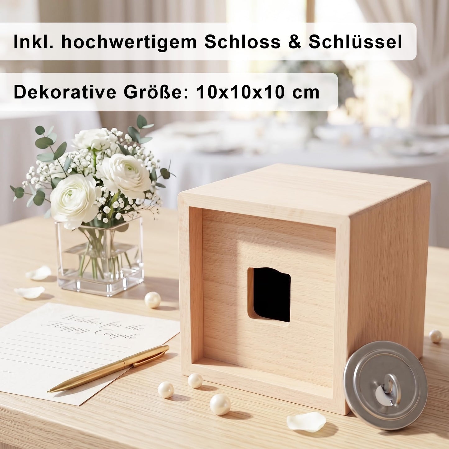 Geldgeschenk zur Hochzeit personalisierte Holz Spardose Hochzeitsgeschenk für Brautpaar