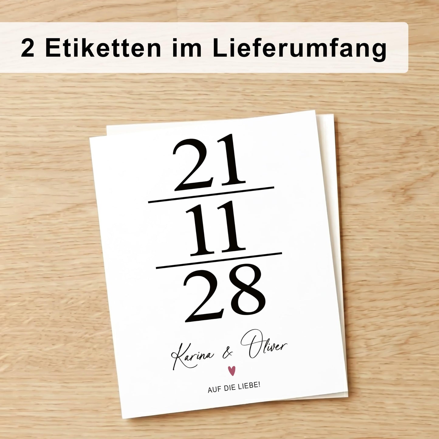Flaschenetiketten zur Hochzeit personalisiert Weinetiketten  Hochzeitsgeschenk Wein Geschenk | 2 Stück | 10x12 cm