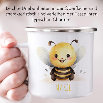 Emaille Tasse Tiere personalisiert
