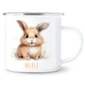 Emaille Tasse Tiere personalisiert