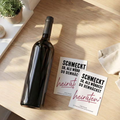 Verlobungsgeschenk Weinetiketten personalisiert Geschenk zur Verlobung Hochzeitsplanung