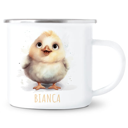 Emaille Tasse Tiere personalisiert
