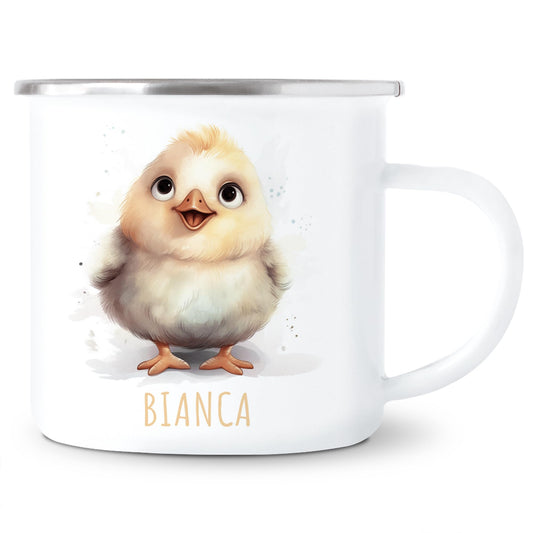 Emaille Tasse Tiere personalisiert