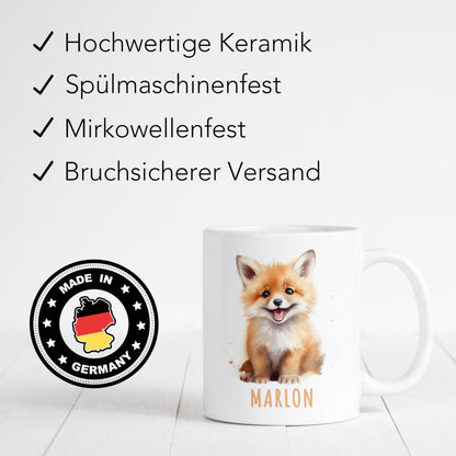 Fuchs Kindertasse Namen Tasse