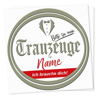 "Willst du mein Trauzeuge sein" Bieretiketten