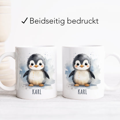 Pinguin Kindertasse Namen Tasse