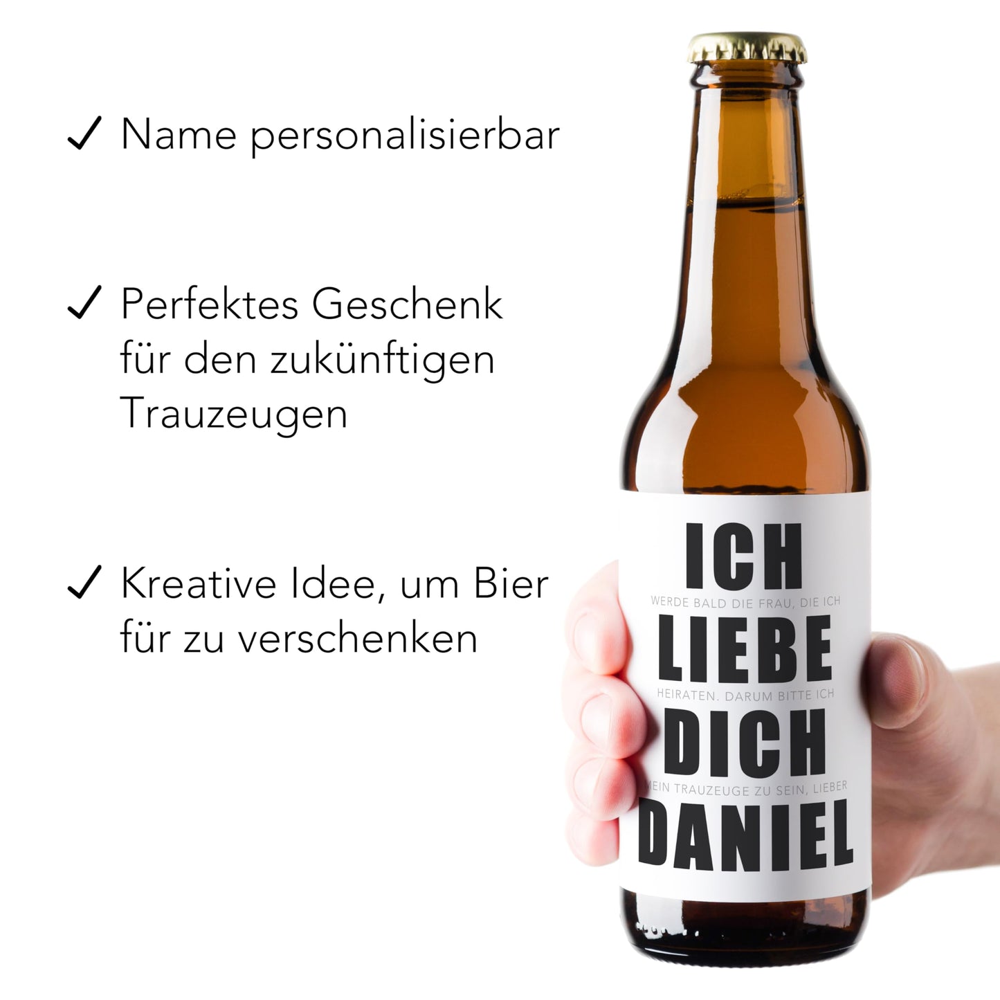 "Willst du mein Trauzeuge sein" Bieretiketten