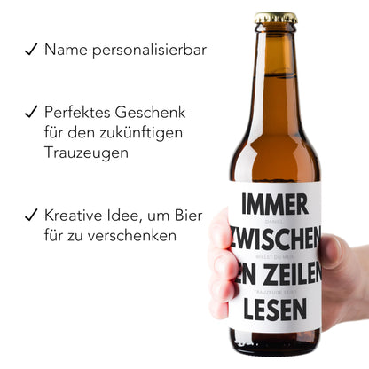"Willst du mein Trauzeuge sein" Bieretiketten