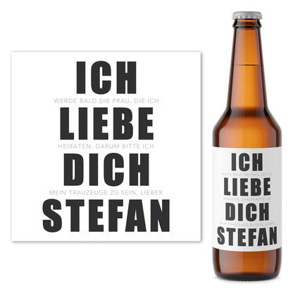 "Willst du mein Trauzeuge sein" Bieretiketten