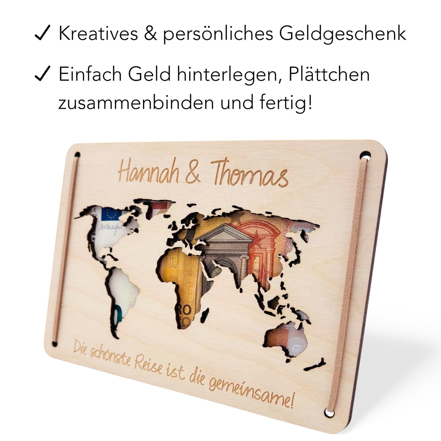 Hochzeitsgeschenk Geld Weltkarte Geldgeschenk