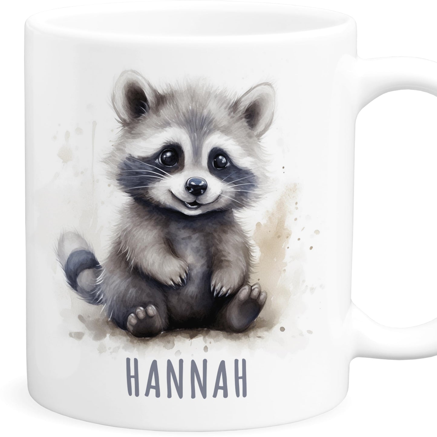 Waschbär Kindertasse Namen Tasse