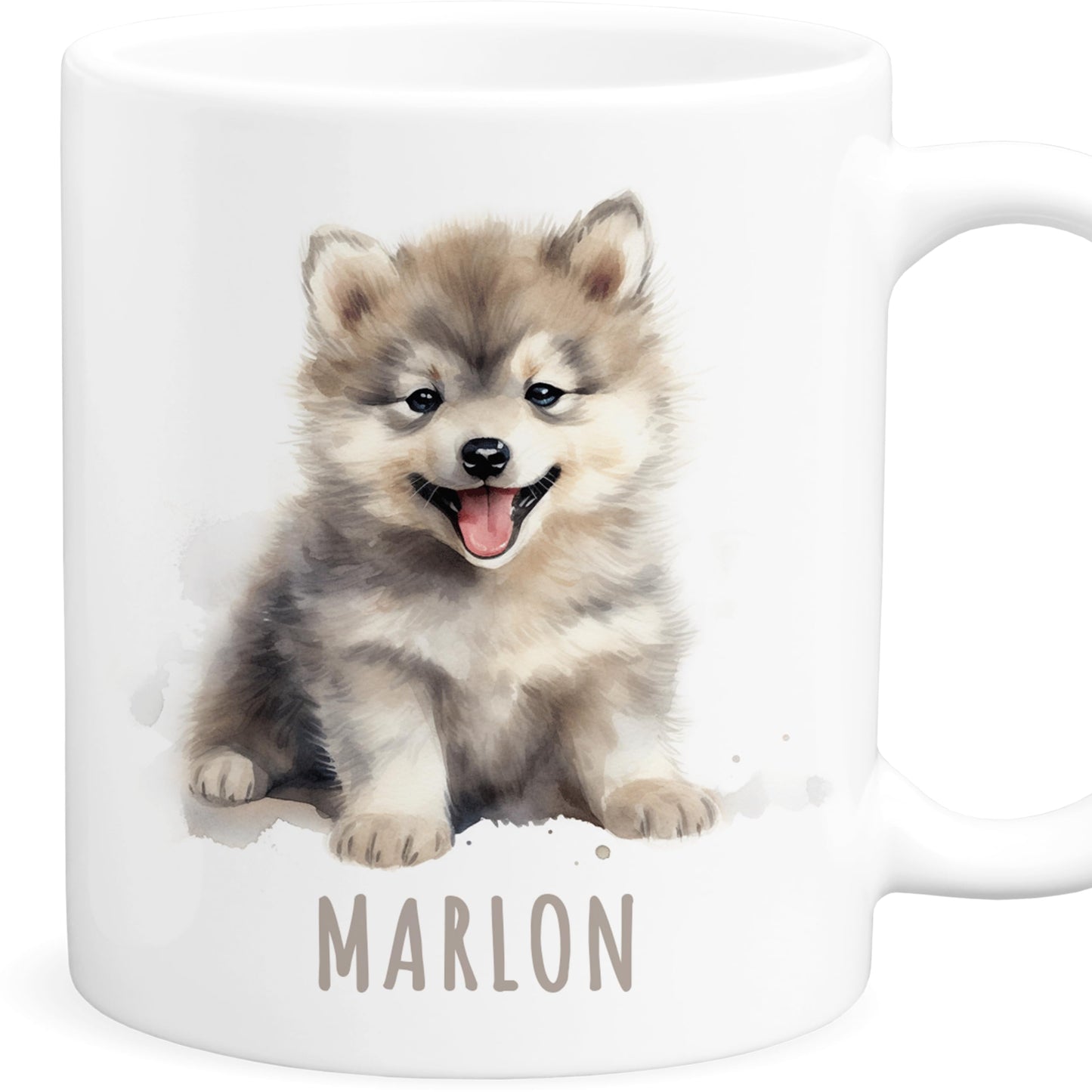 Wolf Tasse personalisierte Kindertasse mit Namen Wolftasse Namenstasse süßes Kinder Geschenk für Jungen & Mädchen Kaffeetasse Teetasse aus Keramik 330 ml