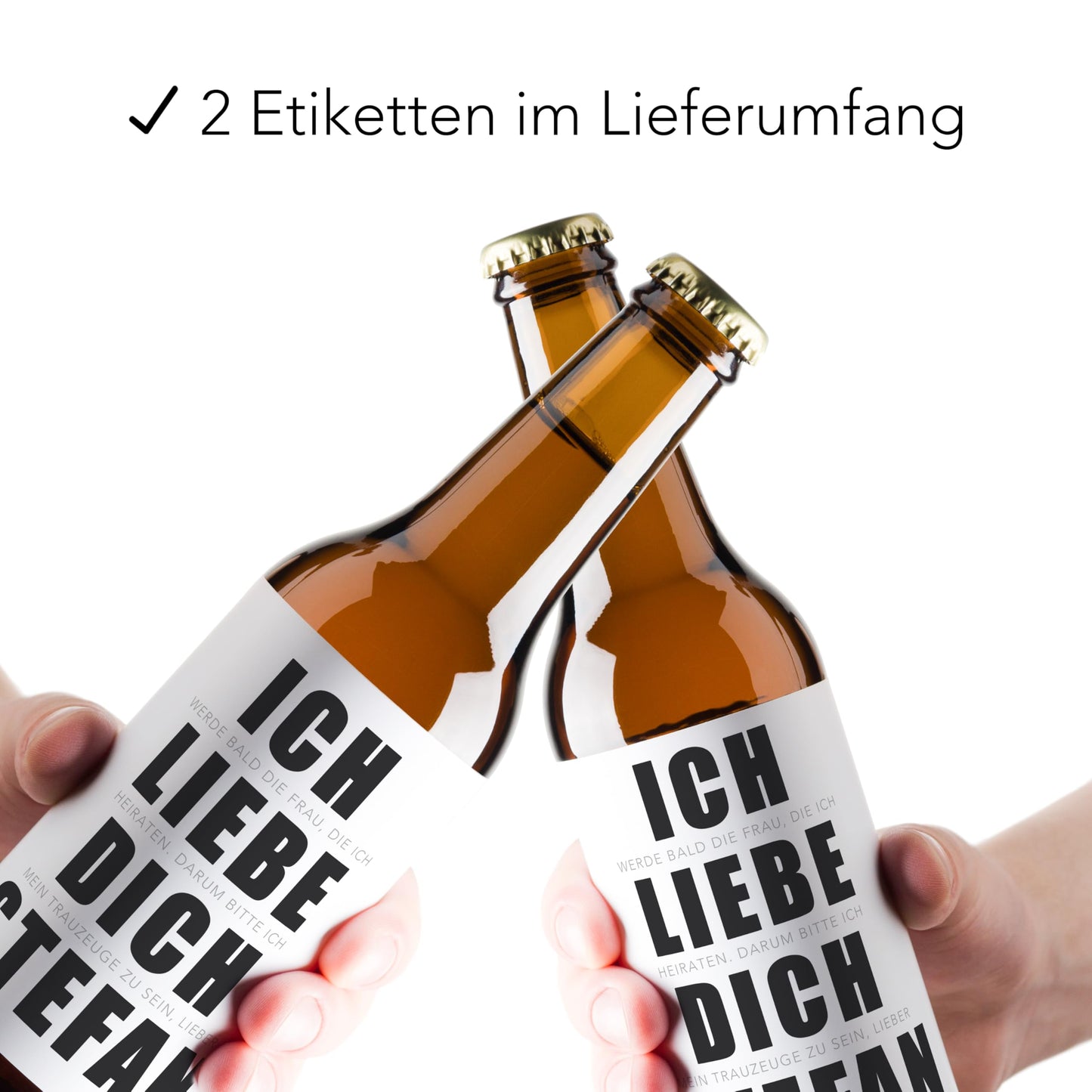 "Willst du mein Trauzeuge sein" Bieretiketten