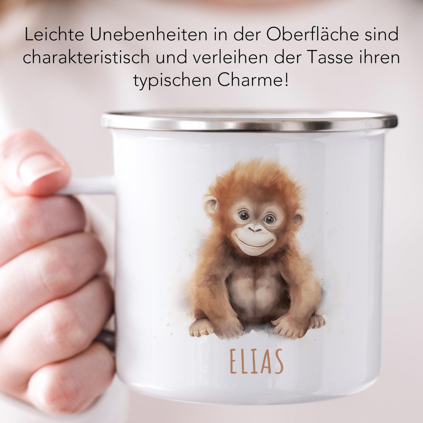 Emaille Tasse Tiere personalisiert