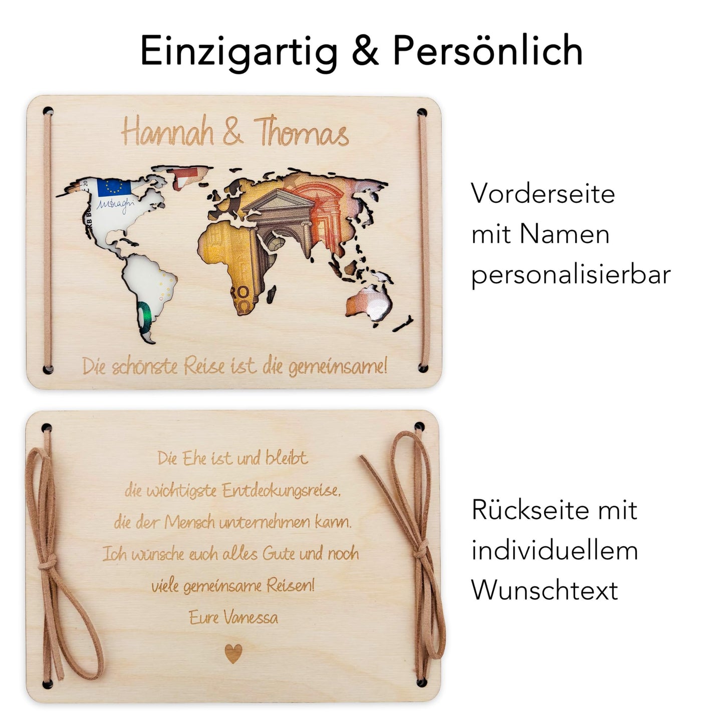 Hochzeitsgeschenk Geld Weltkarte Geldgeschenk