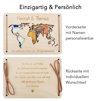 Hochzeitsgeschenk Geld Weltkarte Geldgeschenk