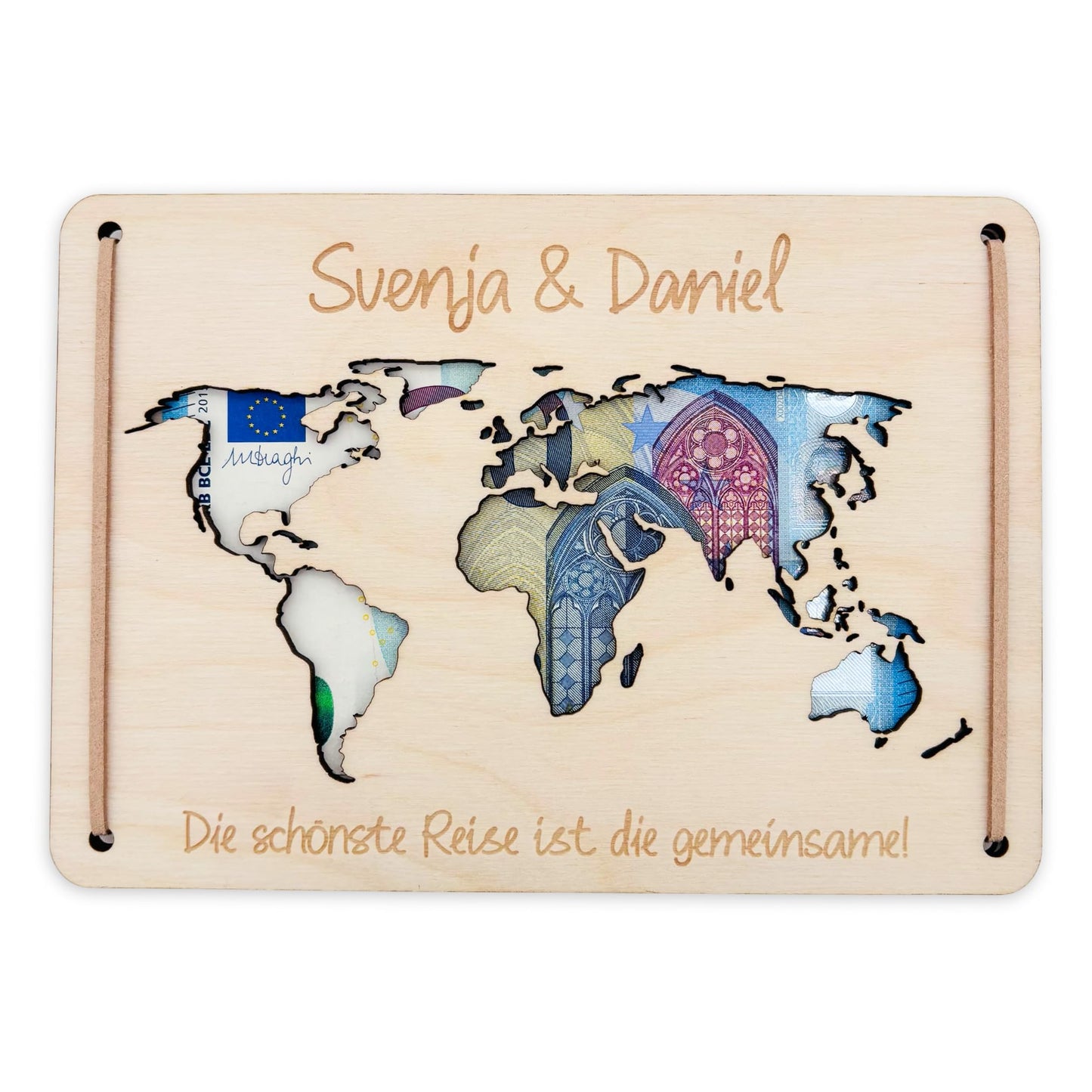 Hochzeitsgeschenk Geld Weltkarte Geldgeschenk