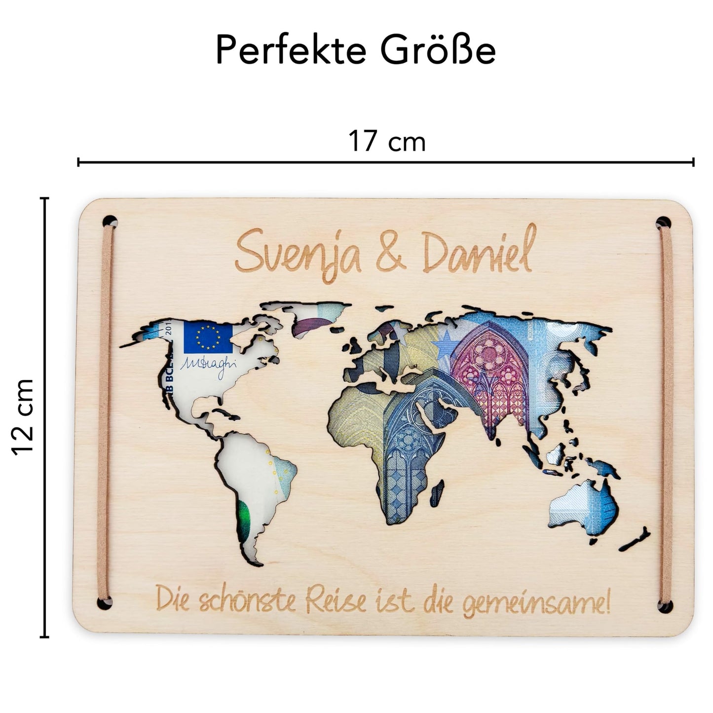 Hochzeitsgeschenk Geld Weltkarte Geldgeschenk