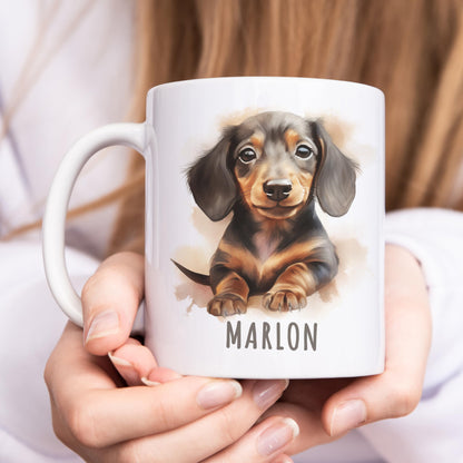 Dackel Hund Kindertasse Namen Tasse