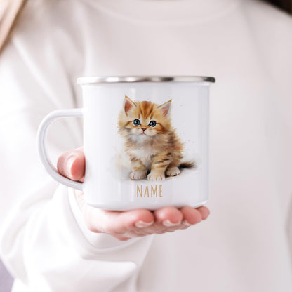 Emaille Tasse Tiere personalisiert