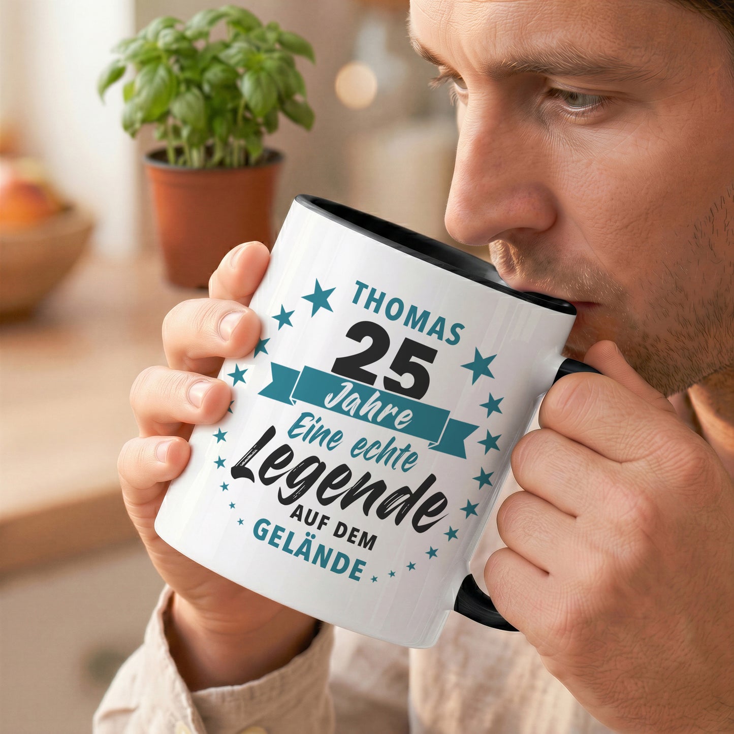 25 Jahre Jubiläum Firma Tasse mit Namen zum Dienstjubiläum Geschenk für 25 jähriges Firmenjubiläum