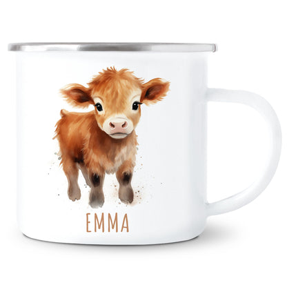 Emaille Tasse Tiere personalisiert