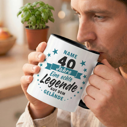 40 Jahre Jubiläum Firma Tasse mit Namen zum Dienstjubiläum Geschenk für 40 jähriges Firmenjubiläum
