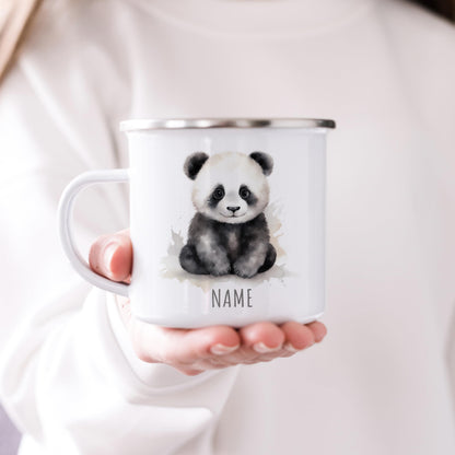 Emaille Tasse Tiere personalisiert