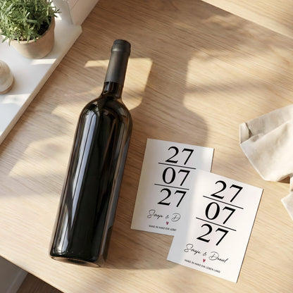 Flaschenetiketten zur Hochzeit personalisiert Hochzeitsgeschenk Wein Geschenk | Digitaler Download PDF Datei