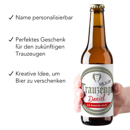 "Willst du mein Trauzeuge sein" Bieretiketten