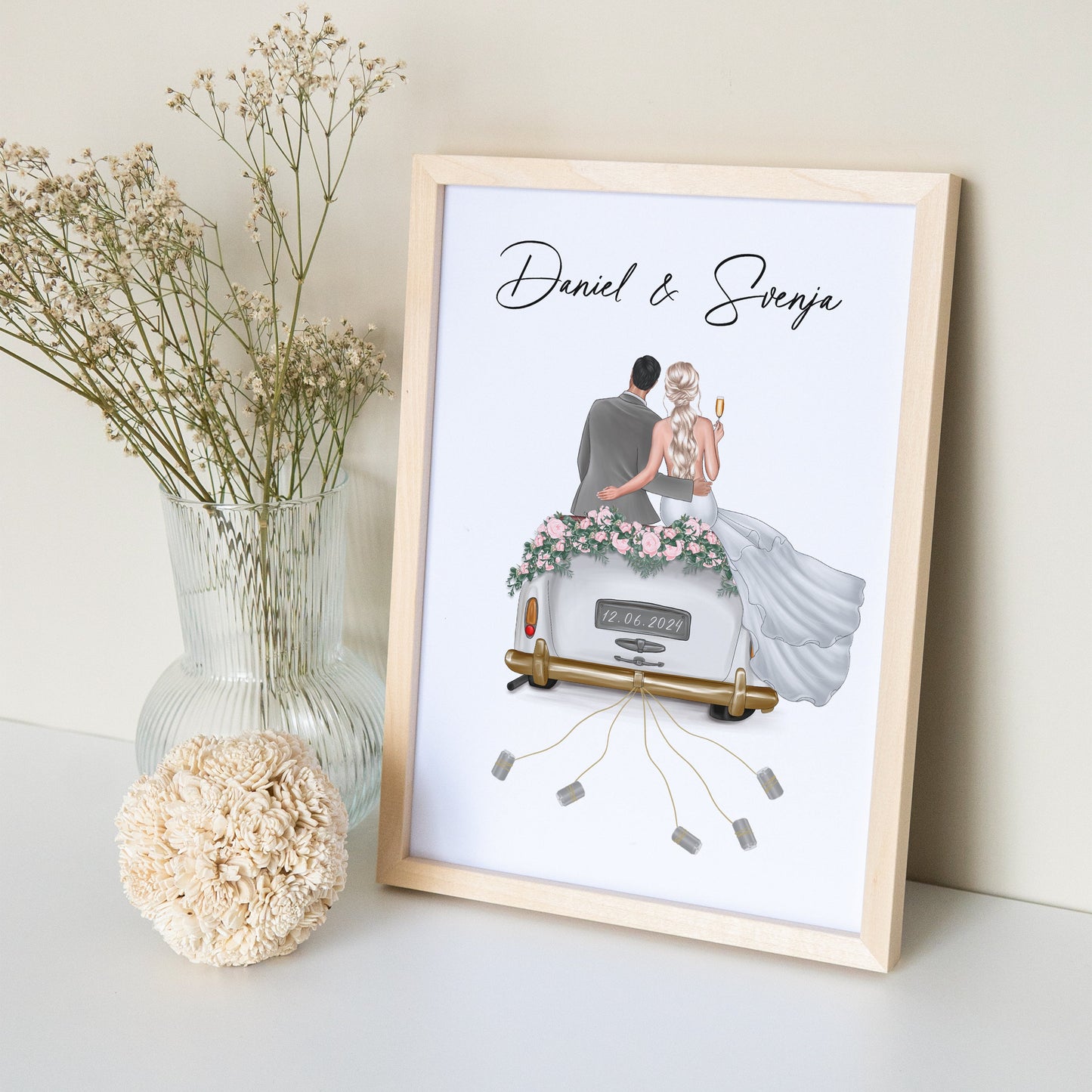 Geldgeschenk Hochzeit Braut & Bräutigam Bild